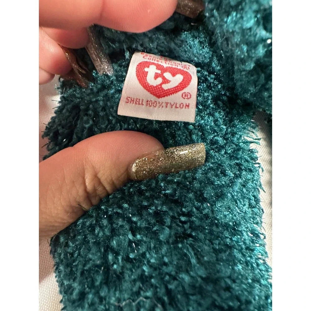 TY beanie baby 12 inch 2001‎ GREEN HOLIDAY TEDDY